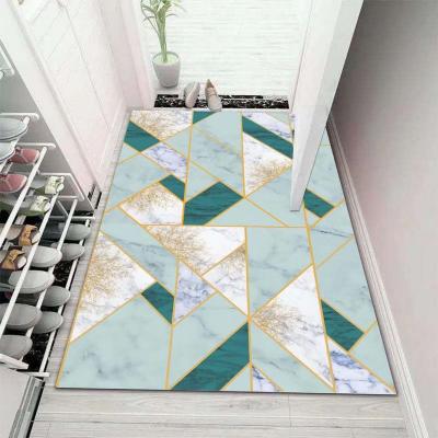 China Manufacturer Supply Washable High Quality Material PU Floor Rug Geometric Hallway Carpet for sale