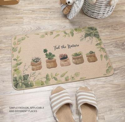 China Factory Wholesale Washable Home Linen Rubber Custom Foot Mat Door Mat for sale