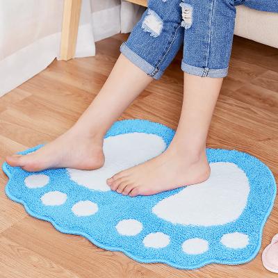 China New Design Washable Shaggy Tufted Door Large Foot Chenille Microfiber Bath Mat Anti Slip for sale