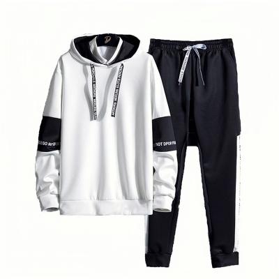 China Anti Shrink Mens Cotton Plus Size Hoodies French Terry Sweatpants Fitness Running Hooded Casual Bomber Sweatshirt Sets for sale