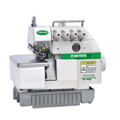 China St 747 double iron four needle thread horizontal layer blanket stitch sewing machine popular market in many country table and stand for sale