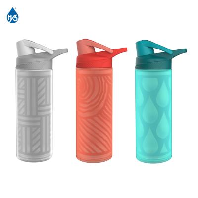 China HY3 600ML 20oz Viable Custom Glass Water Bottle Straight Sublimation Drinking Empty Tumbler Cup Custom Wholesale Supplier for sale