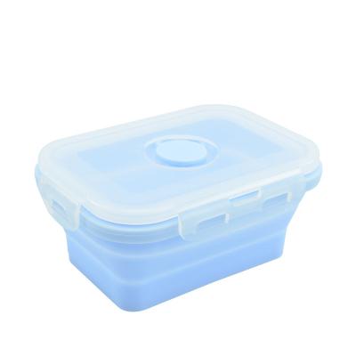 China Eco Friendly Silicone Bento Lunch Box Microwavable Rectangle Silicone Food Packaging Meal Prep Bento Lunch Box Food Container Te koop