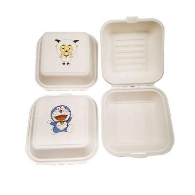 China Fast Food Boxes take away Microwave heating Lunch Box Sugarcane Disposable Biodegradable Compostable Take Out Food Container en venta