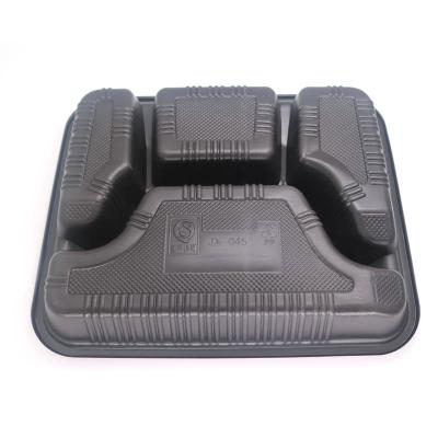 China Bento Lunch Plastic Box Plastic Lunch Box Takeaway EVOH Fast Food Container Bento Lunch Box Plastic Tray for sale