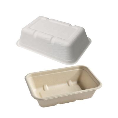 China Hot Sell Biodegradable Single Compartments Lunch Plate Food Tray Bento Box Lunch Container Takeaway Food Box With Lid zu verkaufen