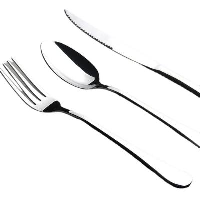 China Restaurant Silver Stainless Steel Cutlery Sets Of Sustainable, Mirror Polished Features for sale