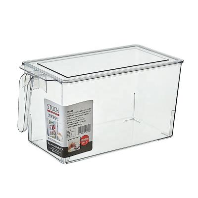 China Amazon Hot Selling Transparent Plastic Box Kitchen Stackable Storage Bins Box Refrigerator Drawer Fridge Organizer Te koop