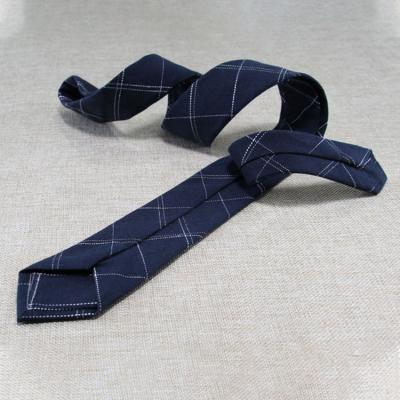 China Wholesale Custom 6cm Canvas Cotton Fashion Classic Men Stripe Plaid Jacquard Neck Ties 6*148cm for sale