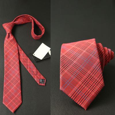 China New design formal fashionable classic jacquard stripe polyester neck ties for men 7.5*145cm for sale