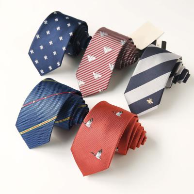 China Wholesale Cheap Brand Design Business Luxury Mens Ties Polyester Jacquard Ties 7*145cm for sale