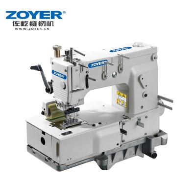 China Garment Shops ZY 1408P Zoyer 8 Needle Chain Stitch Double Flatbed Sewing Machine for sale