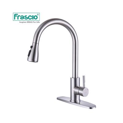 China Modern Metered Faucets Frascio Chrome Plating Kitchen Sink Faucets For Pull Out Kitchen Faucet Stainless Steel Kitchen Faucet for sale