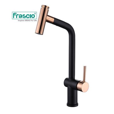 China Hot Sale Frascio Faucets Matt Black Kitchen Faucet Modern Kitchen Sink Faucets Metered Luxury Kitchen Pull Out Faucet for sale