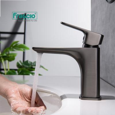 China Frascio Modern Simple Metered Single Hole Bathroom Faucets Lead Free Brass Body Sink Faucet With Zinc Handle For Home Faucet Bathroom Basin Mixer for sale