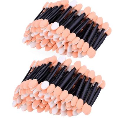 China Angular Blush Mini Eyeshadow Sponge Applicator Brushes Disposable Double End Eyeshadow Brush Travel Single for sale