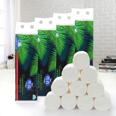 China Chinese Bath Room Toilet Paper Custom Design 3ply Wood Pulp Toilet Paper Virgin Bathroom Tissue for sale