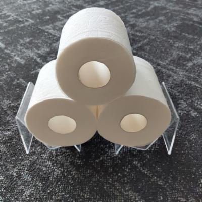 China Bathroom OEM 2/3/4 Ply Wood Pulp Core Bulk Pack Toilet Paper Tolite Water Soluble Virgin Toilet Paper OEM for sale