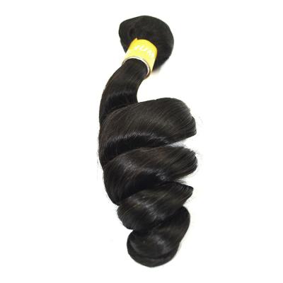 China Cheap Natural Black Virgin Hair Loose Wave Virgin Human Hair Loose Wave Hair With Closure Hair Extension Suppliers Good Extension for sale