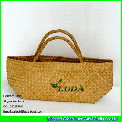 China LUDA cute nautral seaweed straw beach bag for summer for sale