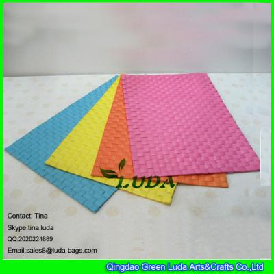 China LUDA cheap pp straw mat custom restaurant straw placemats for sale