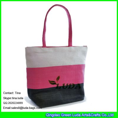 China LUDA 2016 new products of straw bag woven paper straw handbags for sale