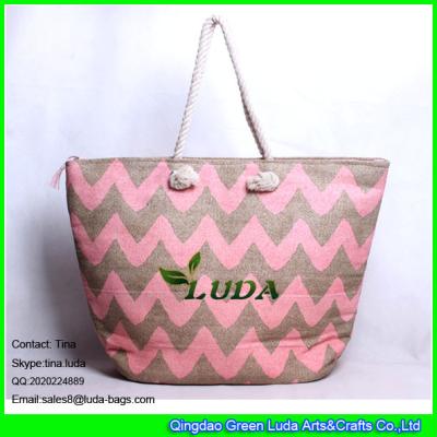 China LUDA 2015 summer clutch beach swimming bag chevron paper straw bag for women for sale