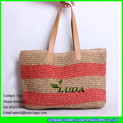 China LUDA new products 2015 summer lady paper straw beach bag crochet straw women handbag for sale