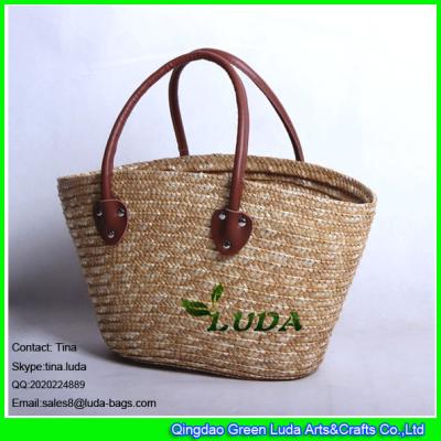 China LUDA summer holiday wheat straw beach tote bag 2016 for sale