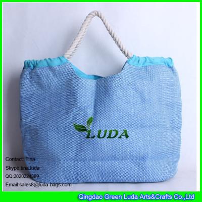 China LUDA summer straw beach bag fashion paper straw tote bag for sale