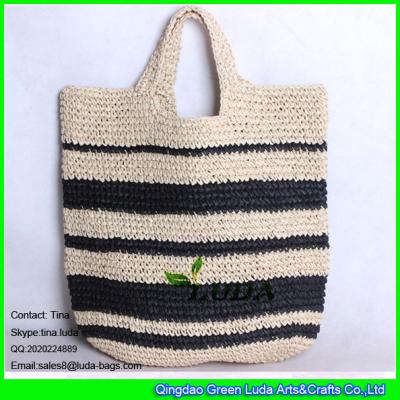 China LUDA fashion summer paper straw woven tote bag for sale