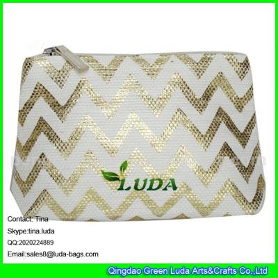 China LUDA fashion weave handbag lady clutch paper straw handbags for sale