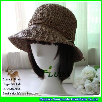 China LDMZ-004 2016 fashion summer raffia straw hats for sale