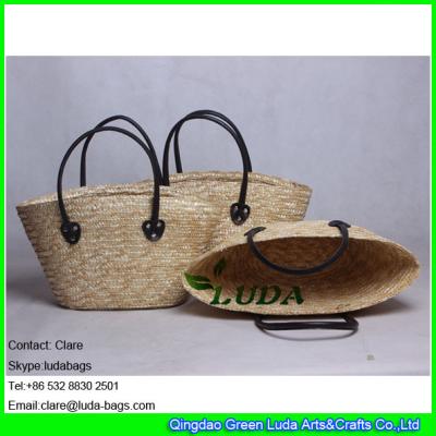 Китай LDMC-007 wholesale natural cheap basket bag lady wheat straw bags продается