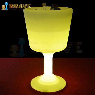 China Long Lasting New Quality Large Plastic Glowing Led Luminous Ice Bucket For Beer for sale