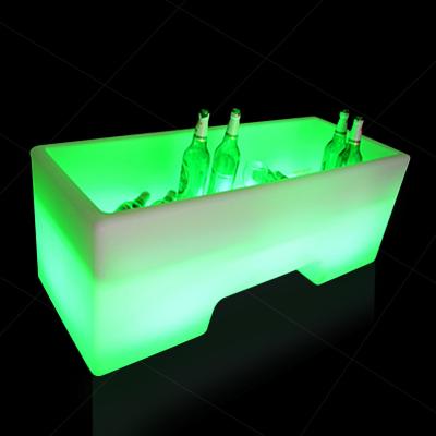 China 2020 Premium Large Plastic Glowing Led Luminous Ice Bucket Viable For Party for sale