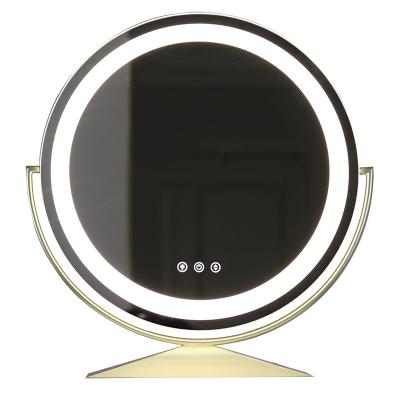 China Lighted Makeup Mirror Desk Led Light Single Sided Bedroom Office Cabinet Household Girl Sufficiency Mirror In Stock for sale