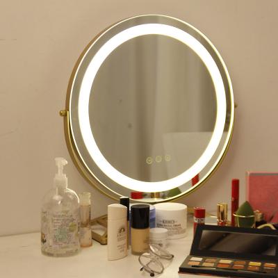 China Amazon Hot Selling High-definition Silver Mirror Touch Switch Rheostat Touch Switch Dimmer to Illuminate Makeup Light Desktop Mirror for sale