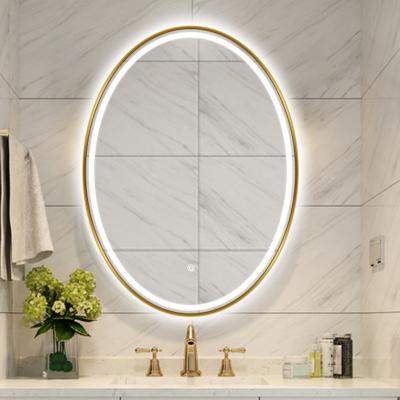 China Hot Selling High Level Copper Aluminum Luminous Anti Fog Light Shower Customs Lead The Light Mirror for sale