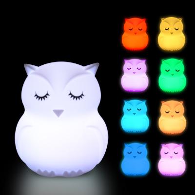 China Modern modern LED silicone is soft and non-toxic can knead RGB color at will, USB charging, cute sleep night light table lamp for sale