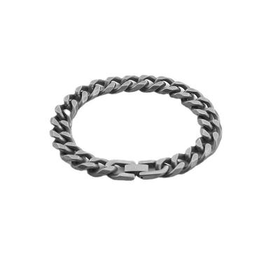 China Bangles 2023 New Trendy Street Hip Hop Men's Bracelet Bangles Simple Cuban Hand Punk Titanium Steel Jewelry For Men Titanium Steel for sale