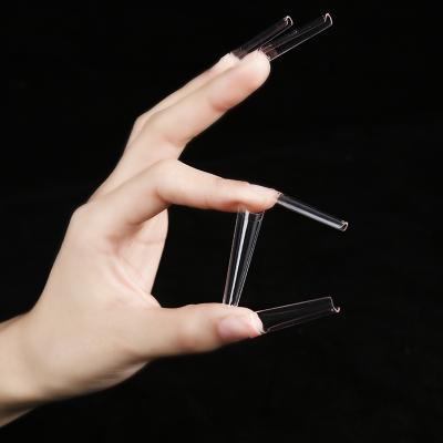 China Wholesale 480pcs/box Fashion XX Clear Artificial False Seamless Long Nail Tips Extension Coffin Nail Tips for sale