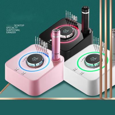 China New 40000Rpm Nail Drill Machine Strong Nail Tool Nail Drill Professional Professional Electric Rechargeable Battery Table for sale