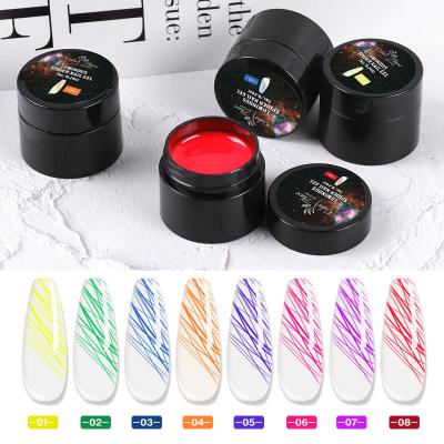 China Smooth To Use Hot Sale Luminous Nail Art Product Set DIY Drawing Fashion Luminescent Spider Color Nail Gel Polish For Salon for sale