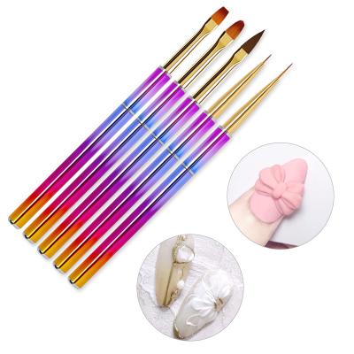 China Nail Art Beauty Nail Art Brush Gel Polish Liner Painting Pen UV Nail Brush For Nail Art Design for sale