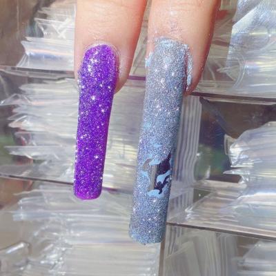 China Newest Fashion Nail Tip Thin Headed Soft Gel Nail Tips Artificial False Practice Practice Clear Display for sale