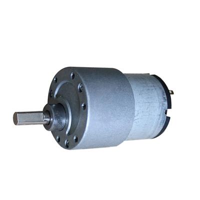 China Totally Enclosed 12v 18v 24v Torque 10kg.cm 20kg.cm 37mm High Tooth DC Geared Motor With Reductor for sale