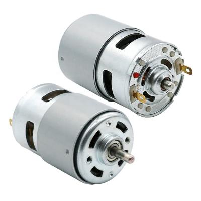 China 12v drip-proof high speed and high torque 80w dc motor with double shaft electric auto rickshaw for sale