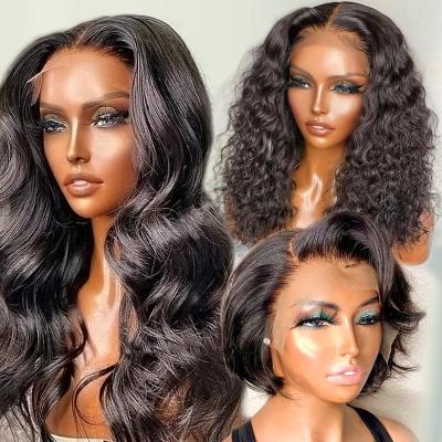 China Body Wave 13x6 Hd Transparent Swiss Lace Front Wigs For Black Women 13x4 Lace Front Human Hair Wigs 100% Virgin 360 Full Lace Frontal Wig Vendor for sale