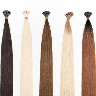 China Wholesale I-tip Hair Straight Bone 22 Inch Luxury Pre-bonded I Tip Synthetic Straight Hair Fiber Heat Resistant Stick Hair Extension I-tip for sale